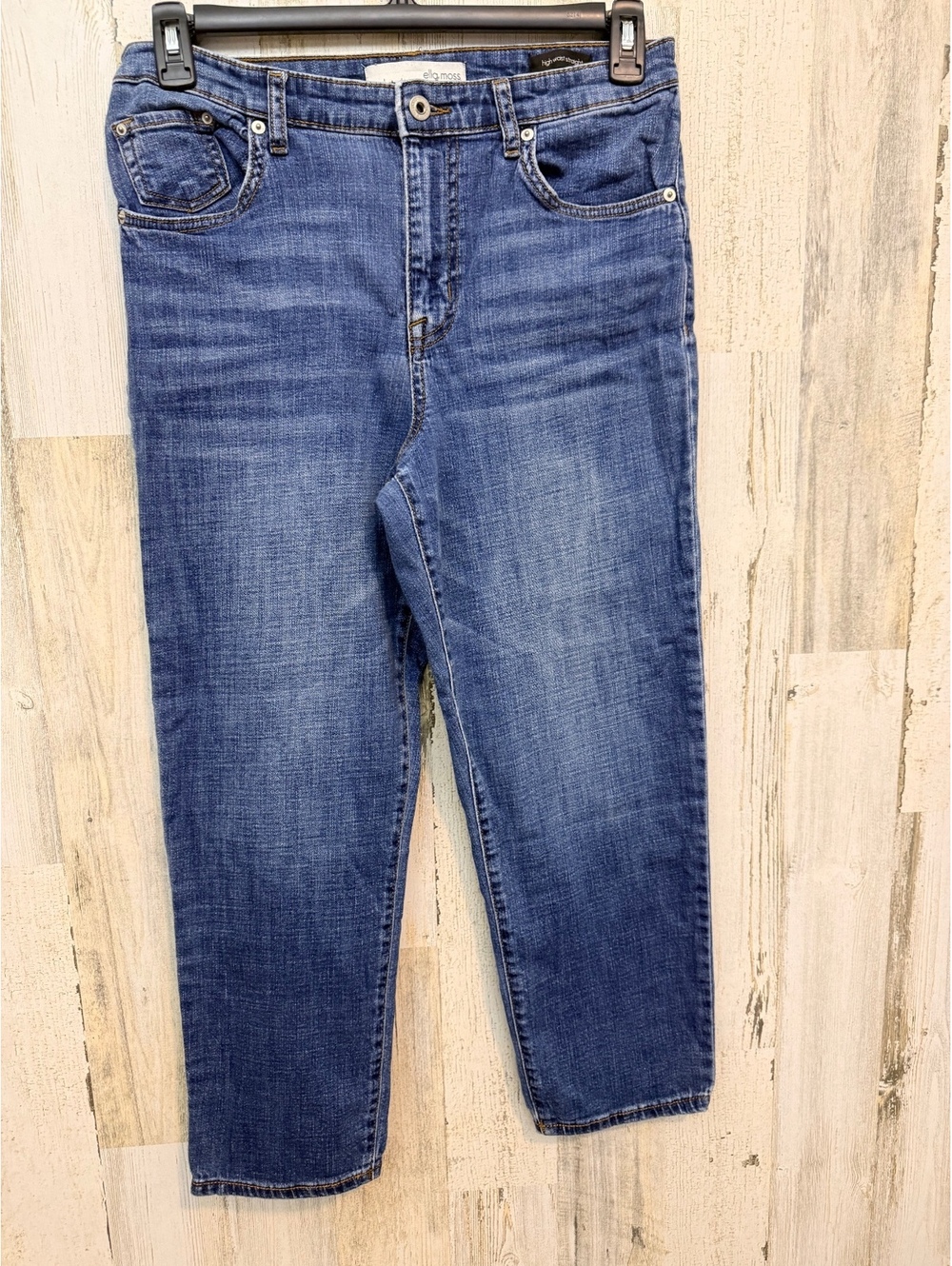 Ella Moss Women’s 10/30 High Rise Straight Leg Jeans Medium Wash